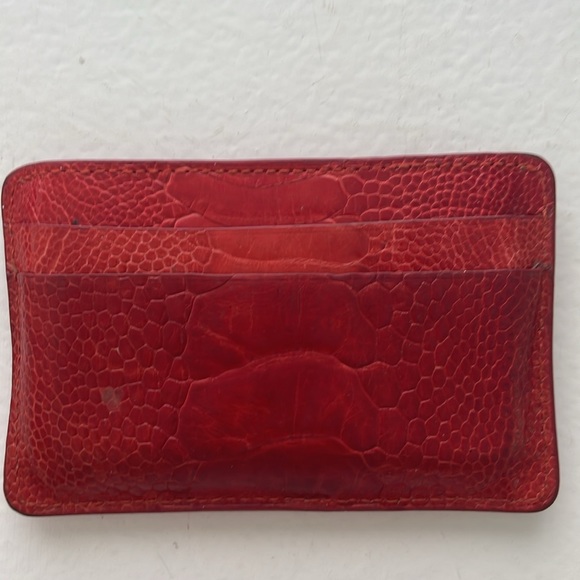 Ostrich skin credit card holder - Picture 2 of 4